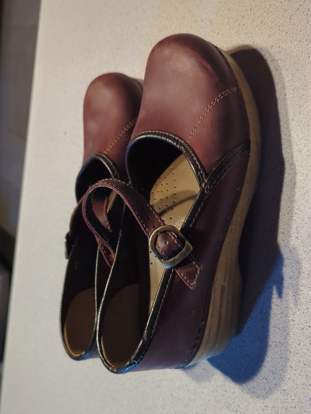 Dansko Mary Jane Marcelle Clogs in Burgundy 37